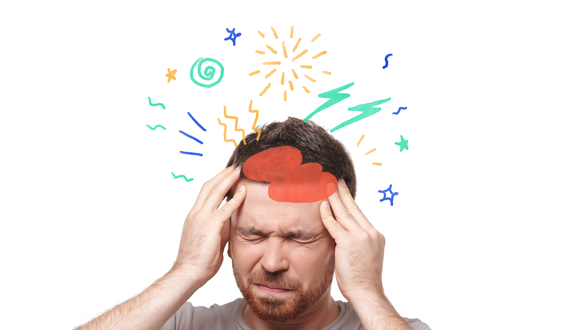 screen headache Image of someone rubbing their head to give context to How to Stop Headaches from Computer Screens